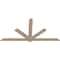 Ekena Millwork Kennewick Smooth Timber Gable Bracket, Douglas Fir, 96"W x 48"H x 1 1/2"D x 5 1/2"F, 12/12 Pitch GBW096X48X0206KEN00SDF - alternate 2